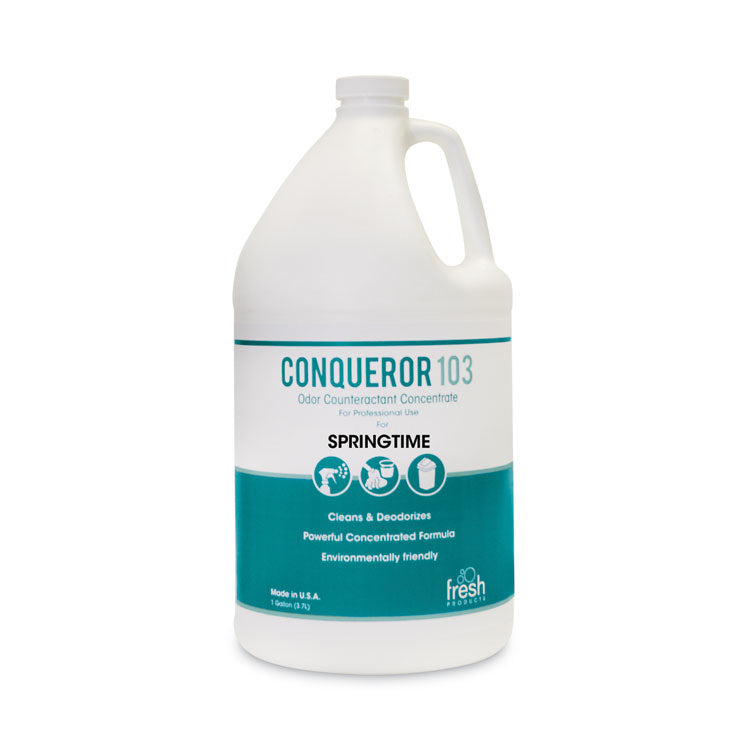 Fresh Products Conqueror 103 Odor Counteractant Concentrate, Springtime, 1 gal Bottle, 4/Carton (FRS1WBST) Case of 4