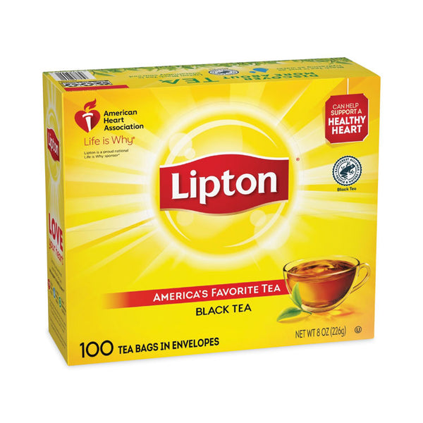 Lipton® Tea Bags, Black, 100/Box (LIP291) Box of 100