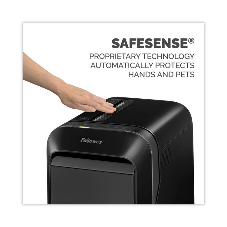 Fellowes® Powershred LX220 Micro-Cut Shredder, 20 Manual Sheet Capacity, Black (FEL5015401)