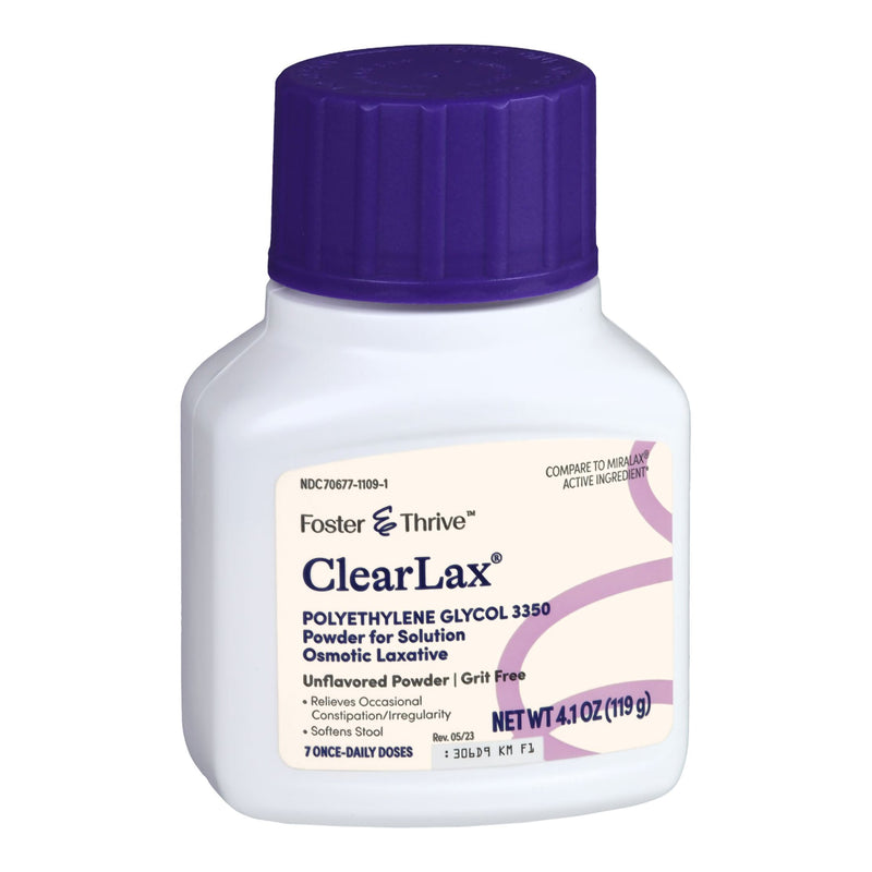 Foster & Thrive™ Laxative Powder 4.1 oz. 17 Gram Strength Polyethylene Glycol 3350 (1238982_EA) 1/EA