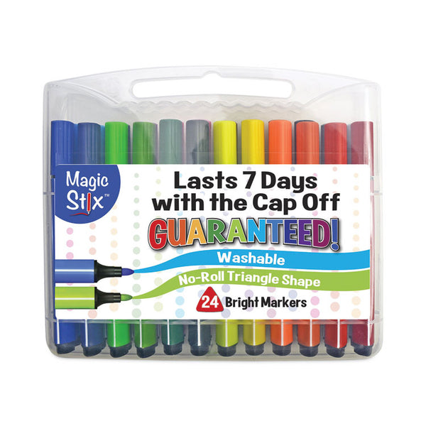 The Pencil Grip™ Magic Stix Markers, Medium Bullet Tip, Assorted Colors, 24/Pack (TPG397) Pack of 24