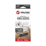 VELCRO® Brand Mountable Cable Sleeves, 4.75" X 8", Black, 2/Pack (VEK30795) Pack of 2