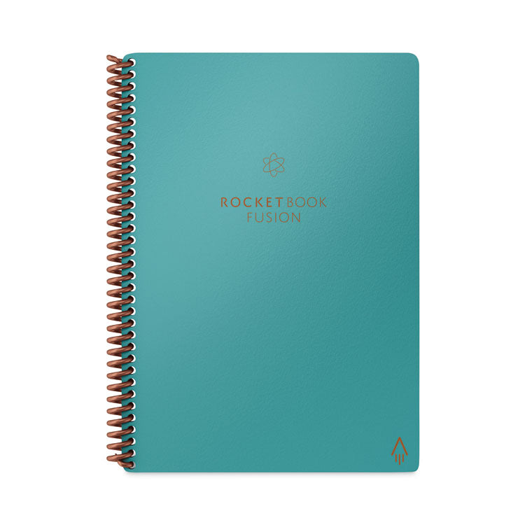 Rocketbook Fusion Smart Notebook, Seven Assorted Page Formats, Teal Cover, (21) 8.8 x 6 Sheets (RKBEVRFERCCCEFR) Each