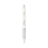 Sharpie S-Gel Fashion Barrel Gel Pen, Retractable, Medium 0.7 mm, Black Ink, Pearl White Barrel, 4/Pack (SAN2126207) Each