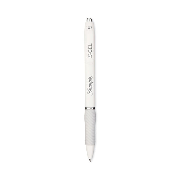 Sharpie S-Gel Fashion Barrel Gel Pen, Retractable, Medium 0.7 mm, Black Ink, Pearl White Barrel, 4/Pack (SAN2126207) Each