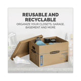 Bankers Box® SmoothMove Classic Moving/Storage Boxes, Half Slotted Container (HSC), Medium, 15" x 18" x 14", Brown/Blue, 8/Carton (FEL7717201) Case of 8