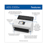 Brother ADS-3300W High-Speed Desktop Scanner, 600 dpi Optical Resolution, 60-sheet ADF (BRTADS3300W)