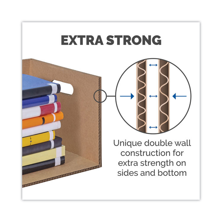 Bankers Box® SmoothMove Classic Moving/Storage Boxes, Half Slotted Container (HSC), Large, 17" x 21" x 17", Brown/Blue, 5/Carton (FEL7718201) Case of 5