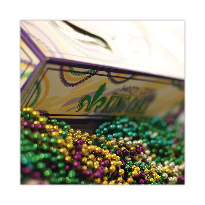 SCT® Mardi Gras King Cake Window Boxes, 19 x 14 x 3.5, Green/Purple/White, Paper, 50/Carton (SCH2488) Case of 50