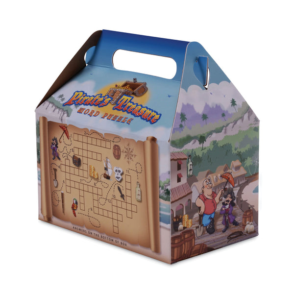 Pirate Kids' Meal Barn Boxes, 6.43 x 4 x 3.75, Brown, Paper, 96/Carton (SCH2793) Case of 96