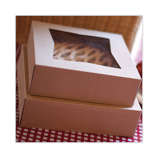 Kraft Window Bakery Boxes, 8 x 8 x 4, Brown, Paper, 150/Carton (SCH24053K) Case of 150