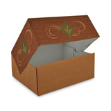 Hearthstone Window Bakery Boxes with Attached Flip Top, 4-Corner Beers Design 14 x 10 x 4, Brown, Paper, 100/Carton (SCH24266) Case of 100