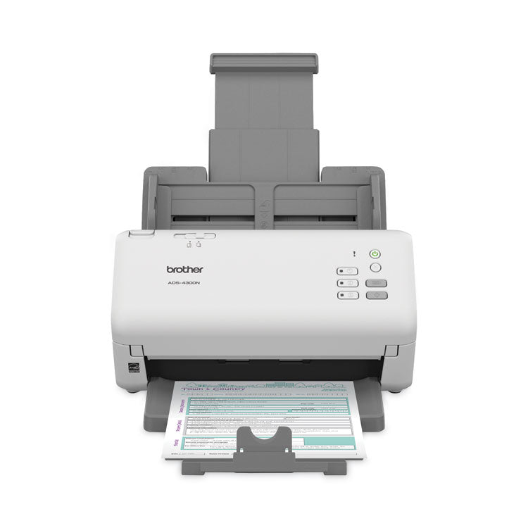 Brother ADS-4300N Professional Desktop Scanner, 600 dpi Optical Resolution, 80-Sheet Auto Document Feeder (BRTADS4300N)