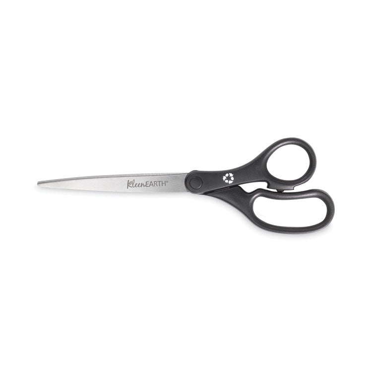 Westcott® KleenEarth Basic Plastic Handle Scissors, 9" Long, 4.25" Cut Length, Black Straight Handle (ACM15586) Each