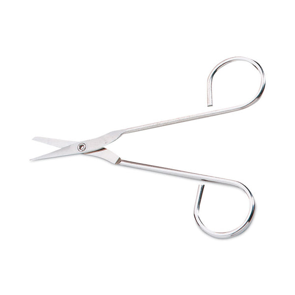 First Aid Only™ Scissors, Pointed Tip, 4.5" Long, Nickel Straight Handle (FAOFAE6004) Each