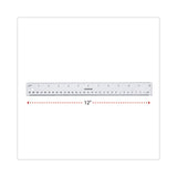 Universal® Clear Plastic Ruler, Standard/Metric, 12" Long, Clear (UNV59022)