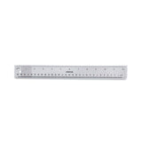 Universal® Clear Plastic Ruler, Standard/Metric, 12" Long, Clear (UNV59022)