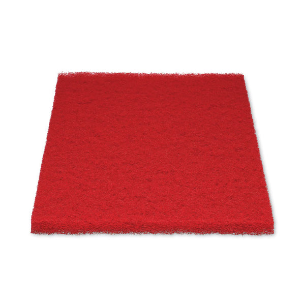 Boardwalk® Buffing Floor Pads, 28 x 14, Red, 10/Carton (BWK402814RED)