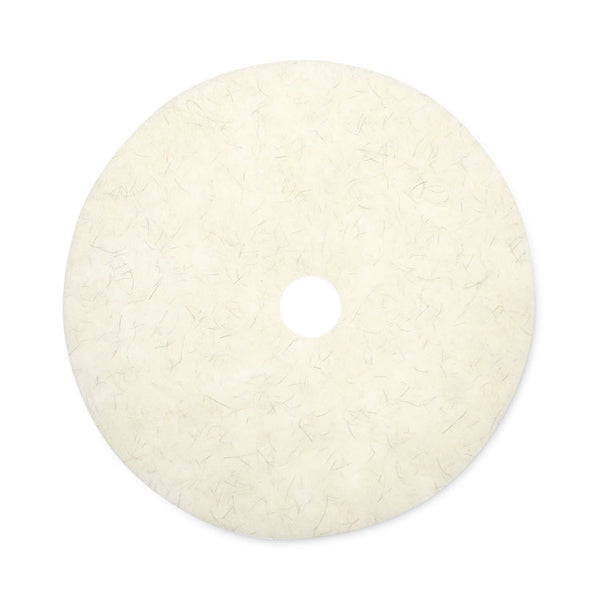 Boardwalk® Natural Burnishing Floor Pads, 27" Diameter, White, 5/Carton (BWK4027NAT)
