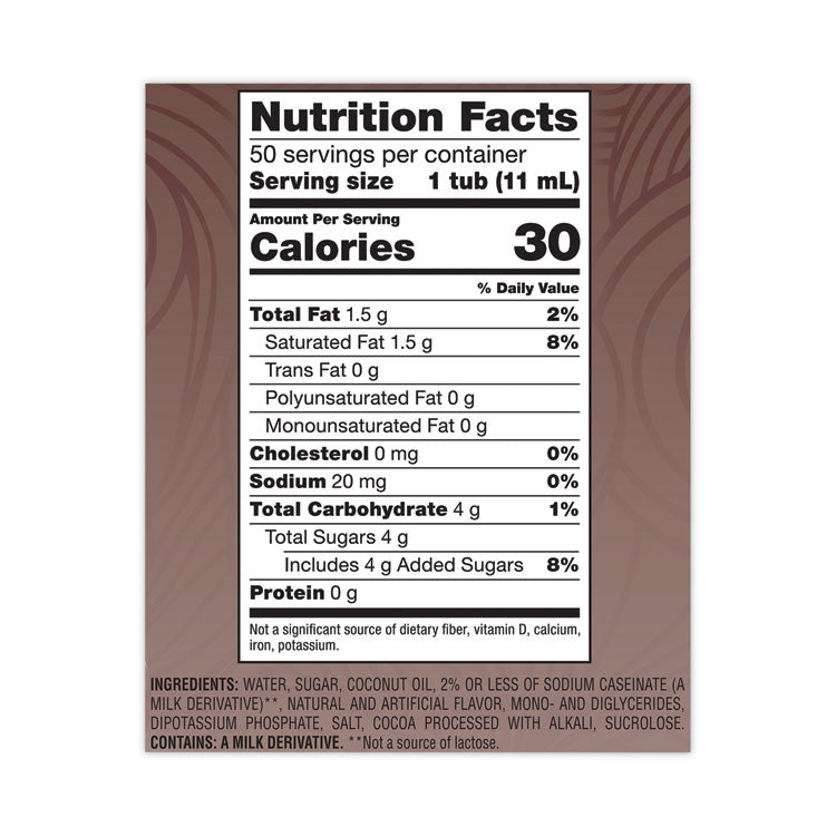 Coffee mate® Liquid Coffee Creamer, Salted Caramel Chocolate, 0.38 oz Mini Cups, 50/Box, 4 Boxes/Carton, 200 Total/Carton (NES77197CT) Case of 200