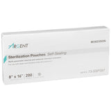 McKesson Argent™ Sure-Check® Sterilization Pouch Ethylene Oxide (EO) Gas / Steam 8 X 16 Inch Transparent / Blue Self Seal Paper / Film (527135_CS) 5/CS