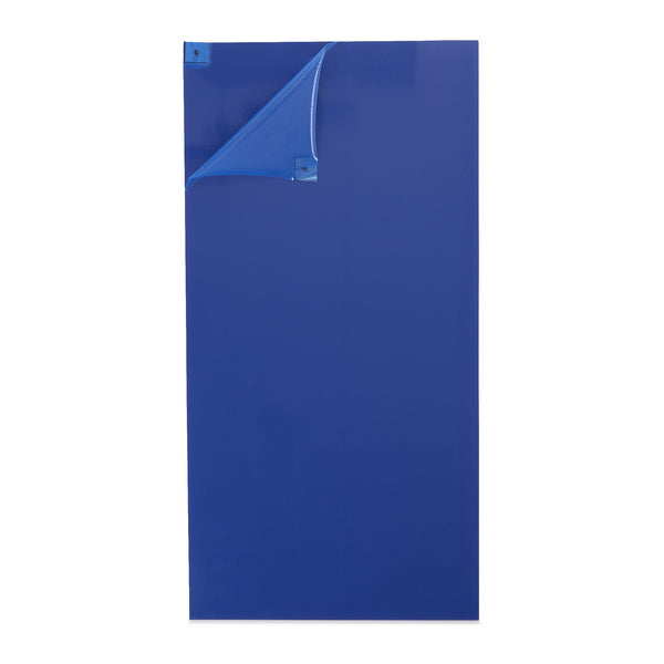 Poly Tack Adhesive Floor Mat 18 x 36 Inch Blue Polyethylene Film (1136475_CS) 120/CS