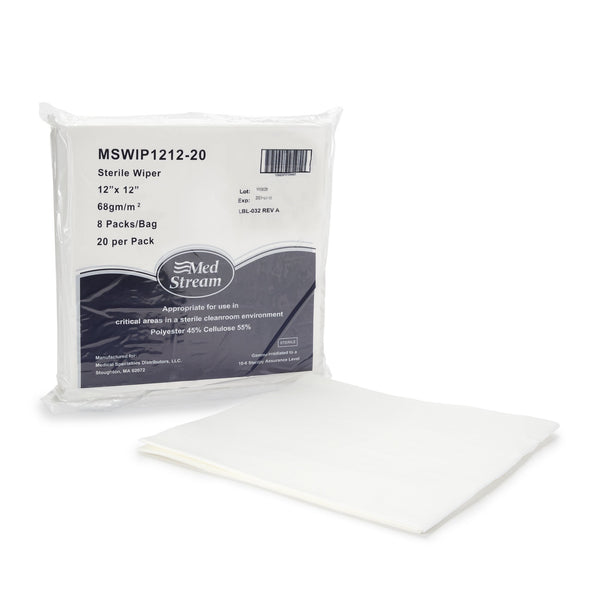 McKesson Cleanroom Wipe ISO Class 5 20 Count Bag 12 X 12 Inch Sterile Disposable (1139247_CS) 1280/CS