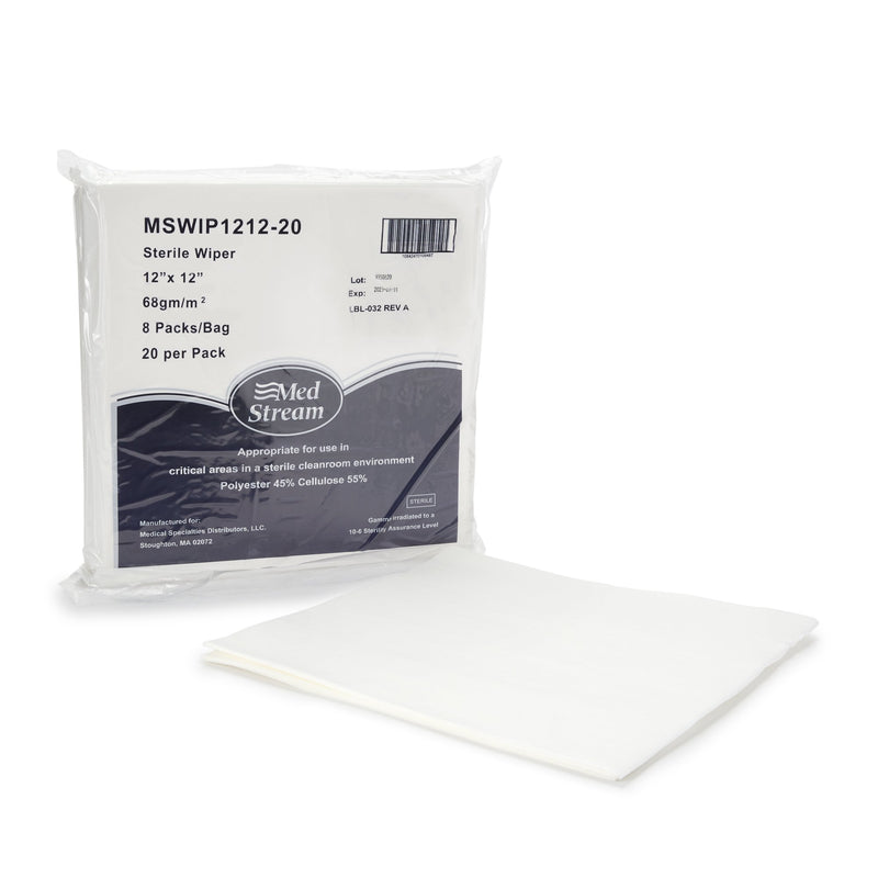 McKesson Cleanroom Wipe ISO Class 5 20 Count Bag 12 X 12 Inch Sterile Disposable (1139247_CS) 1280/CS