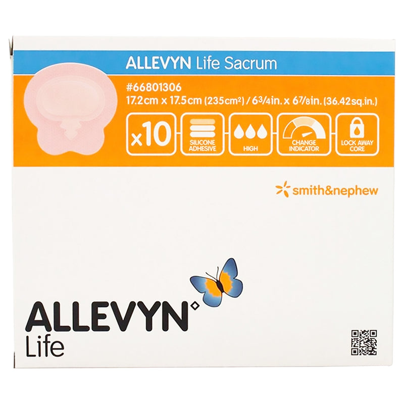 Allevyn Life Foam Dressing 6-3/4 X 6-7/8 Inch With Border Film Backing Silicone Gel Adhesive Sacral Sterile (839950_EA) 1/EA