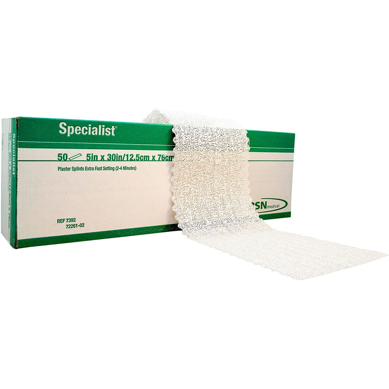 Specialist® Plaster Splint 5 X 30 Inch Plaster of Paris White (4800_CS) 300/CS