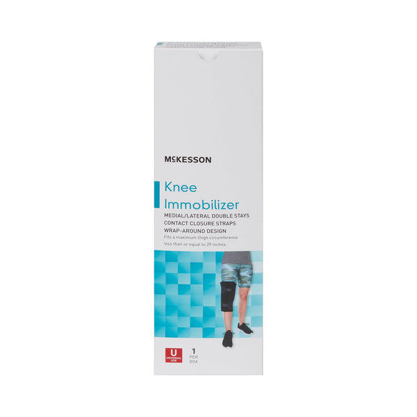 McKesson Knee Immobilizer One Size Fits Most Up to 29 Inch Thigh Circumference 12 Inch Length Left or Right Knee (1159091_EA) 1/EA