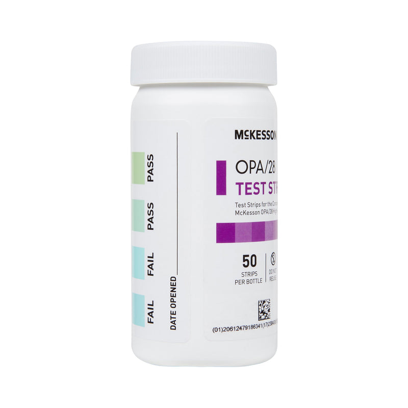 McKesson OPA/28 OPA Concentration Indicator Pad 50 Test Strips Bottle Single Use (852218_CS) 2/CS