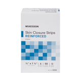 McKesson Skin Closure Strip 1/4 X 1-1/2 Inch Nonwoven Material Reinforced Strip White (876307_BX) 50/BX