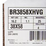 McKesson Trash Bag 45 gal. Gray LLDPE 1.1 mil 38 X 58 Inch Star Seal Bottom Coreless Roll (1137651_CS) 100/CS