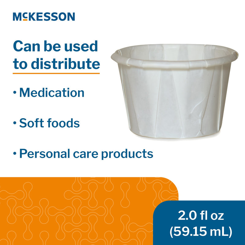 McKesson Souffle Cup 2 oz. White Paper Disposable (1251881_SL) 250/SL