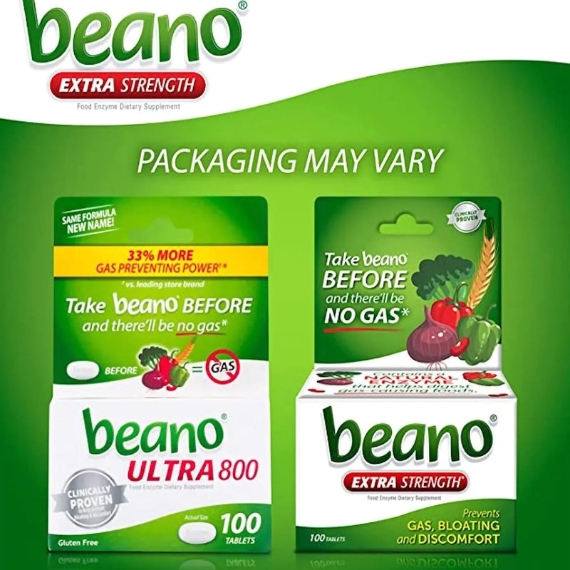 Beano® Gas Relief 400 GALU Strength Tablet 100 per Bottle (848165_BT) 1/BT