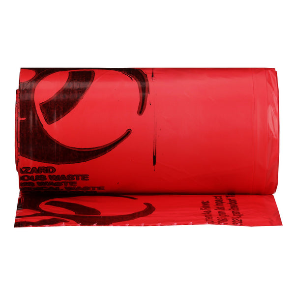 McKesson Biohazard Waste Bag Biohazard Symbol / Infectious Waste 30 to 33 gal. Red 31 X 41 Inch (184665_CS) 250/CS
