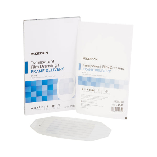 McKesson Transparent Film Dressing 6 X 8 Inch Frame Style Delivery Octagon Sterile (886410_CS) 80/CS