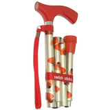 Switch Sticks® Folding Cane Aluminum 32 to 37 Inch Height Poppies Print (1049992_EA) 1/EA