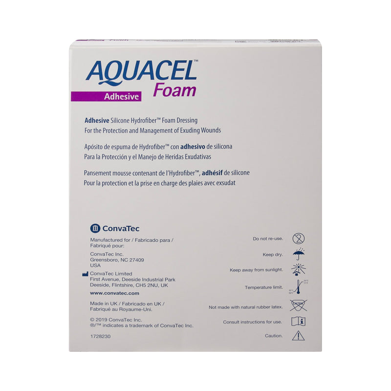 Aquacel® Foam Dressing 7 X 8 Inch With Border Waterproof Film Backing Silicone Adhesive Sacral Sterile (802599_EA) 1/EA