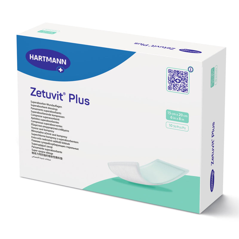 Zetuvit® Plus Super Absorbent Dressing Without Adhesive 6 X 8 Inch Rectangle (1161230_BX) 10/BX
