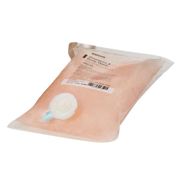 McKesson Shampoo and Body Wash 1,000 mL Dispenser Refill Bag Apricot Scent (468269_EA) 1/EA