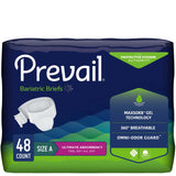 Prevail® Bariatric Unisex Adult Incontinence Brief Bariatric Size A Disposable Heavy Absorbency (653235_CS) 48/CS