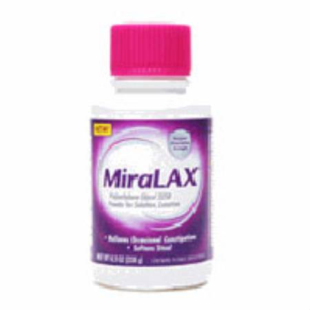 MiraLAX® Laxative Powder 8.3 oz. 17 Gram Strength Polyethylene Glycol 3350 (587024_EA) 1/EA