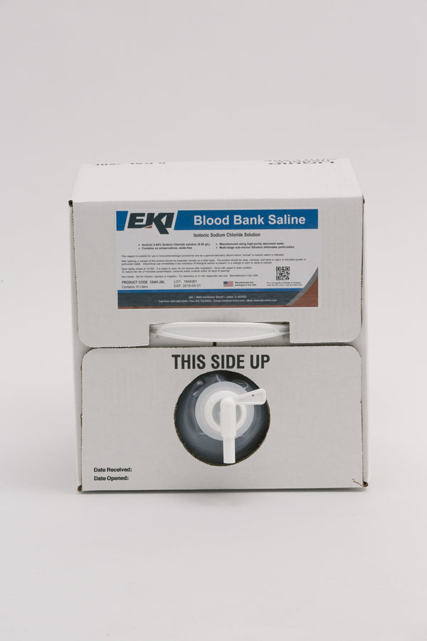 EK Industries Inc Immunohematology Reagent Saline Blood Bank 0.85% 20 Liter (887507_EA) 1/EA