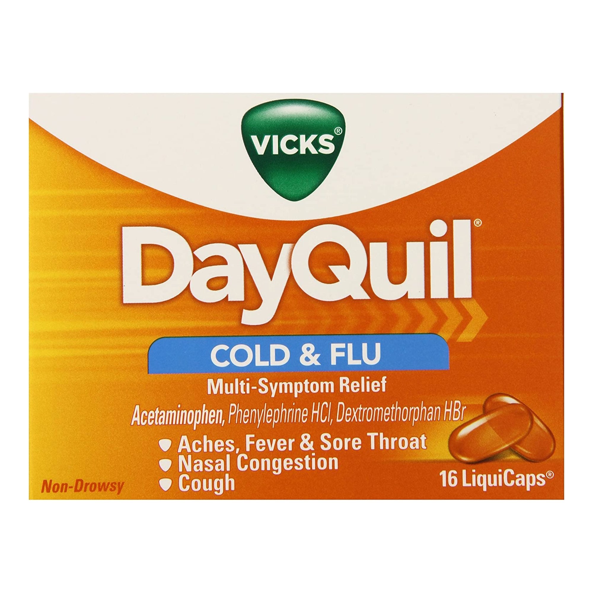 Vicks® Cold and Cough Relief 325 mg - 10 mg - 5 mg Strength Gelcap 16 ...