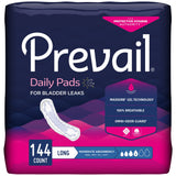 Prevail® Daily Pads Bladder Control Pad 11 Inch Length Moderate Absorbency Polymer Core One Size Fits Most (409933_BG) 16/BG