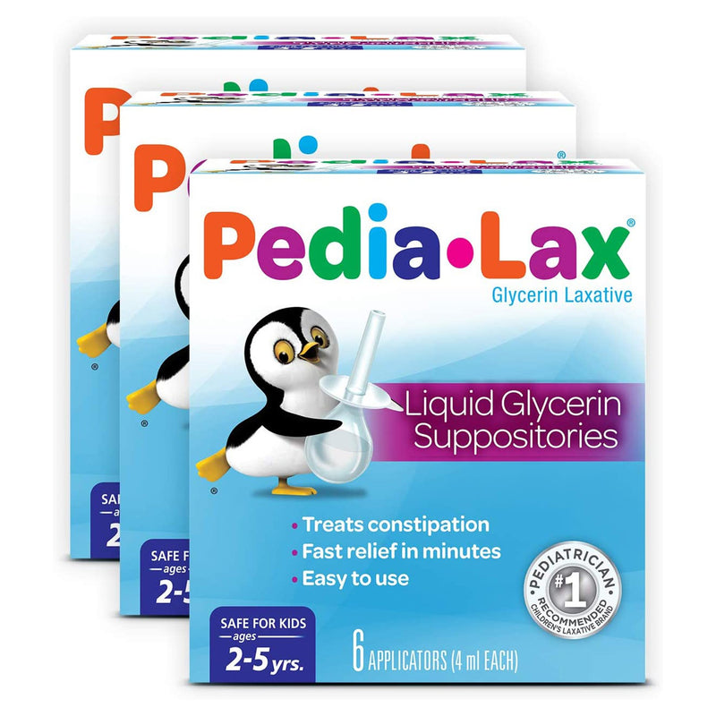 Pedia-Lax® Laxative Suppository 6 per Box 2.8 Gram Strength Glycerin (730079_BX) 6/BX