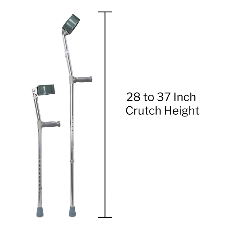 Mckesson Forearm Crutches Adult Steel Frame 300 lbs. Weight Capacity (1095260_BX) 1/BX