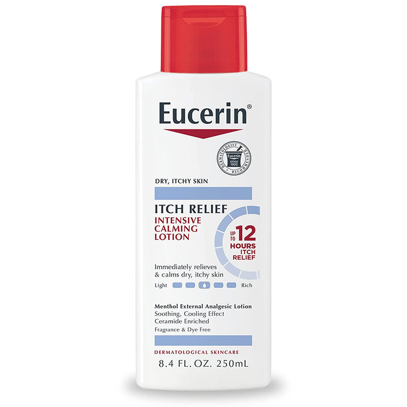 Eucerin® Itch Relief Intensive Calming Lotion Hand and Body Moisturizer 8.4 oz. Bottle Unscented Lotion (1231874_EA) 1/EA